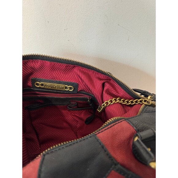 LOCKHEART Y2K MULTICOLOR LARGE LEATHER BAG/SACHEL NO SHOULDER STRAP - Picture 8 of 12